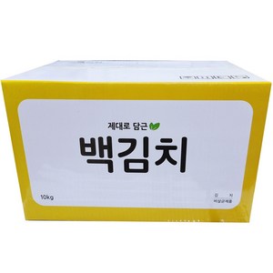 제대로담든 백김치10kg 중국산 대용량 업소용 식당김치, 10kg, 1개