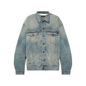 발렌시아가 디스트레스드 디테일 데님 재킷