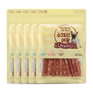 더주스 수제의여왕 강아지 육포간식, 연어슬라이스, 70g, 5개
