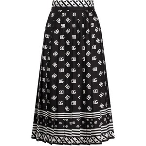 돌체앤가바나 DNA 모노그램 미디 스커트, 블랙계열+화이트계열, Italy 42(KR 55)