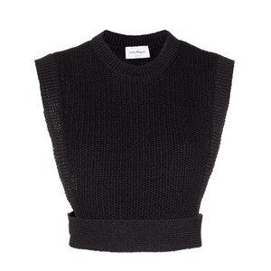 페라가모 인타르시아 니트 크롭 탑, 블랙계열, Standard XS(KR 44)