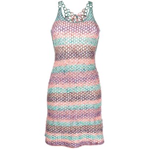 끌로에 크로셰 니트 울 미니 드레스