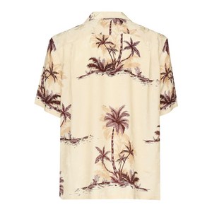 셀린느 야자수 프린트 셔츠, 베이지계열, Collar (cm) 41