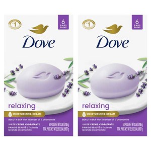 도브 릴랙싱 뷰티 바 라벤더 & 캐모마일 향 6개입