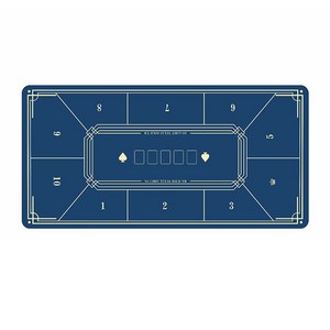 홀덤 트럼프 카드 포커칩 테이블 매트 게임 패드, 블루