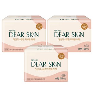 디어스킨 에어엠보 울트라 슬림 생리대 날개형, 소형, 18개입, 3개