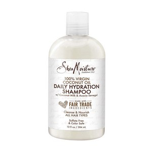 Shea Moisture 100% 버진 코코넛 오일 데일리 하이드레이션 샴푸, 384ml, 1개