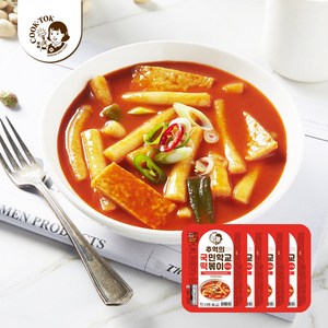 추억의 국민학교 떡볶이 국떡 오리지널 4팩, 600g, 4개