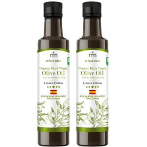 로얄트리 스페인 최상급 PICUAL품종 유기농 엑스트라버진 올리브오일 냉압착, 250ml, 2개