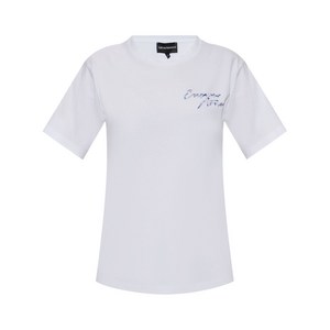 엠포리오아르마니 로고 자수 티셔츠, 화이트계열, Standard S(KR 55)