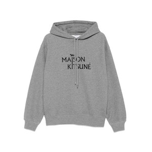 메종키츠네 로고 자수 골지 후디, 그레이계열, Standard S(KR 95)