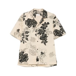 몽클레르 플로럴 프린트 셔츠, 베이지계열+블랙계열, Standard S(KR 92-175)