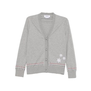 톰 브라운 스노우플레이크 자수 코튼 가디건, 그레이계열, Italy 40(KR 55)