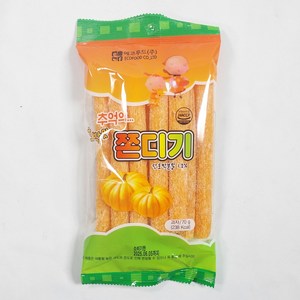 에코푸드 호박맛 쫀디기 70g 추억 간식 쫀드기 설탕, 1개