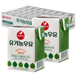 서울우유 유기농 멸균우유, 120ml, 64개