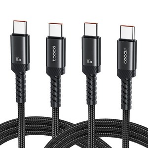 Toocki 단선 방지 E Marker 칩 100W C to C 타입 초고속 메탈 충전 케이블