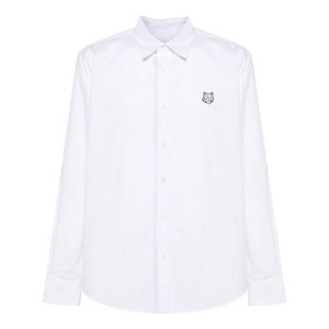 메종키츠네 폭스 패치 코튼 셔츠, 화이트계열, Standard L(KR 105)