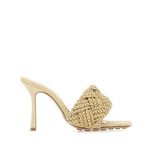 보테가 베네타 110mm Lido raffia woven sandals