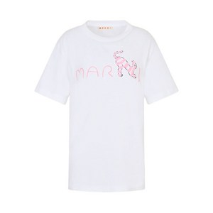 마르니 플록 프린트 로고 티셔츠, 화이트계열, Italy 38(KR 44-55)