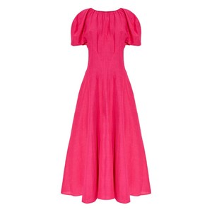 토리 버치 벌룬 소매 미디 드레스