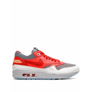 나이키 에어 맥스 1 로우탑 스니커즈, US men 9(KR 270), 레드계열+그레이계열
