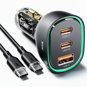 코드웨이 차량용 시거잭 고속 충전기 + C타입 초고속충전케이블 세트