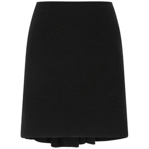 보테가 베네타 플리츠 디테일 니트 미니 스커트, 블랙계열, Standard S