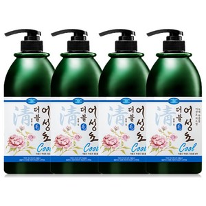 더블모 어성초 청앤쿨 샴푸 750ml 대용량 쿨샴푸 두피 각질 쿨링 케어, 4개