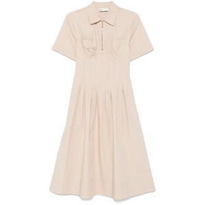 토리 버치 포플린 플리츠 웨이스트 드레스, 베이지계열, US 6(KR M/L)