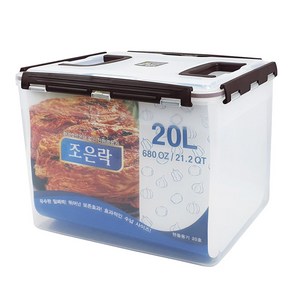 조은락 탱크 투명 핸들 밀폐용기 12~20L 손잡이 김치통 김장통, 1개