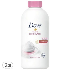도브 포밍 핸드워시 피치 앤드 릴리 리필, 430ml, 2개