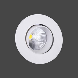 황제라이팅 EL-917 LED COB 3인치 플리커프리 매입등 다운라이트, 백색바디, 전구색 3000K 노란빛, 1개