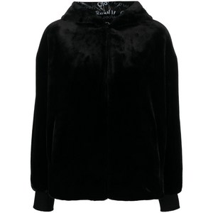 엠포리오아르마니 페이크 퍼 리버서블 후드 재킷, 블랙계열, Italy 40(KR 55)