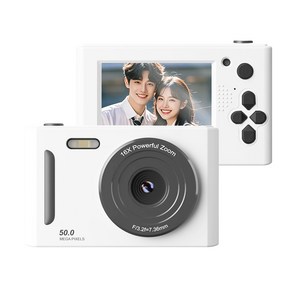 톡임매 미니 빈티지 디지털 카메라 5000W픽셀 고화질 셀카 브이로그카메라 64G메모리카드