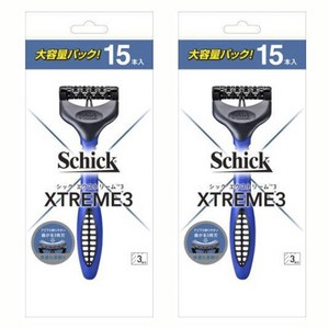 쉬크 익스트림 3 일회용면도기, 15개입, 2개