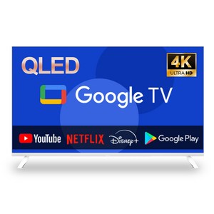 이브이 4K UHD QLED TV, 109cm, 스마트 TV, 스탠드형, 고객직접설치
