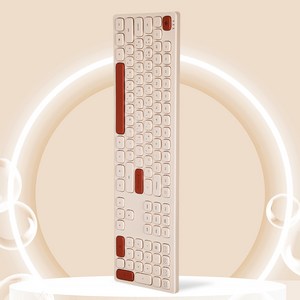 몬스타 가츠 고양이 보글보글 차세대 멤브레인 인체공학 키보드, 제조사축, X108 슬림, 오트밀아몬드