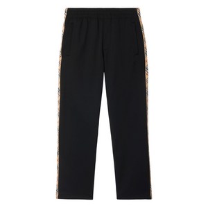 버버리 체크 트리밍 트랙팬츠, 블랙계열, Mid standard XS(KR 95)