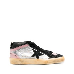 골든 구스 미드 스타 WMNS "블랙 실버 핑크" 스니커즈
