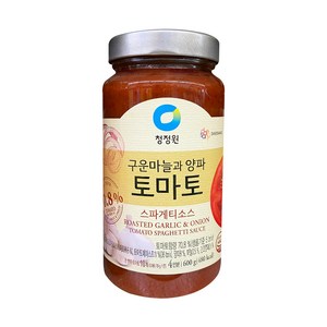 청정원 구운마늘과 양파 토마토 스파게티소스, 1개, 600g