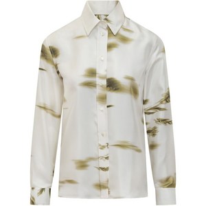 페라가모 블라썸 프린트 긴소매 셔츠, 화이트계열+그린계열, Italy 44(KR 77)