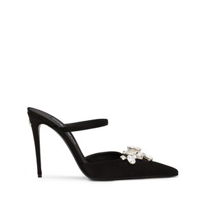돌체앤가바나 크리스털 장식 뮬 105mm, Europe 36(KR 230), 블랙계열
