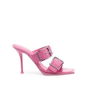 알렉산더맥퀸 버클 가죽 샌들 100mm, Italy 39(KR 260), 핑크계열