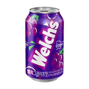 웰치스 그레이프맛, 355ml, 18개