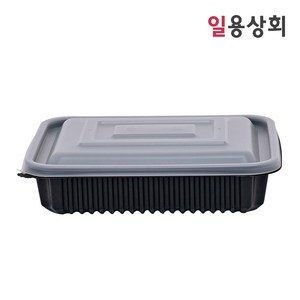 [ILYONG] 사각 찜용기 JH 23195 1500ml 50세트 검정, 50개, 1세트