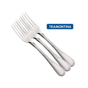 트라몬티나 르네생카 테이블포크 3개입 고급디자인 양식기 커트러리 유광코팅 스테인레스스틸, 유무광 혼합, 3개
