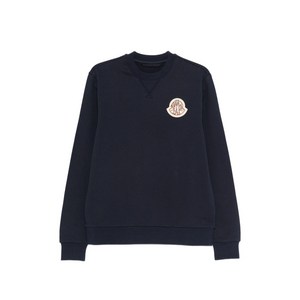 몽클레르 로고 패치 스웨트셔츠, 블루계열, Standard S(KR 92-175)