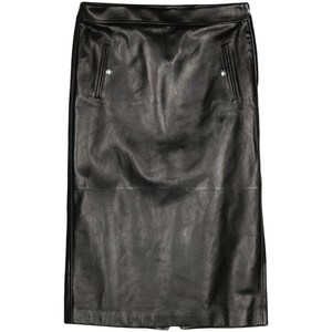 알렉산더맥퀸 로우라이즈 가죽 스커트, 블랙계열, Italy 42(KR 66)