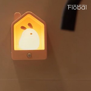 동작감지 센서등 귀여운 고양이 조명 토끼 무드등 Sensor Lamp Rabbit Cat Light, 집토끼, 1개, 화이트