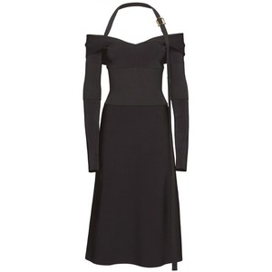 페라가모 오프숄더 미디 드레스